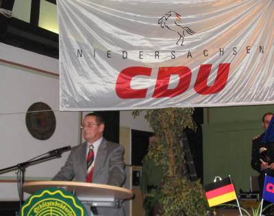 Aschermittwoch2007 - Als Gastgeber begrüßt Henning Viedt als Vorsitzender des CDU Stadtverbandes Helmstedt die Gäste.