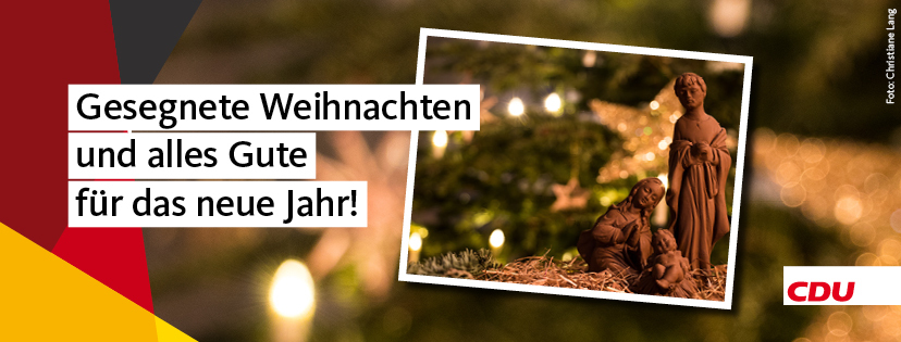 Gesegnetes Weihachten und ein glückliches neues Jahr wünscht die CDU im Landkreis Helmstedt.