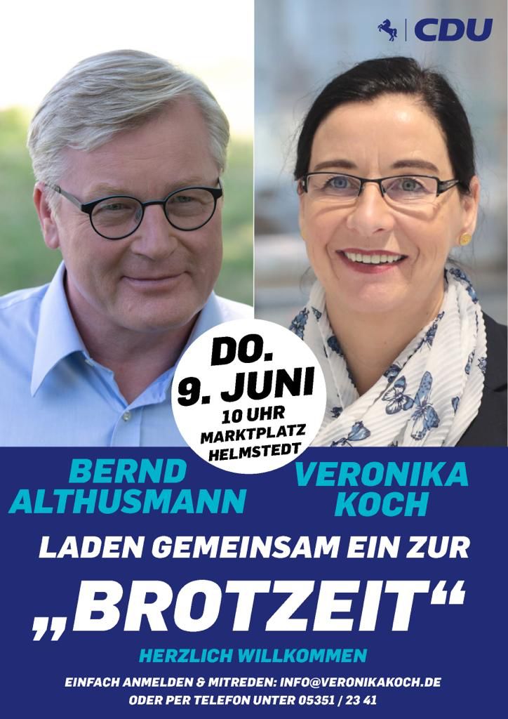 Bernd Althusmann und Veronika Koch laden zur Brotzeit